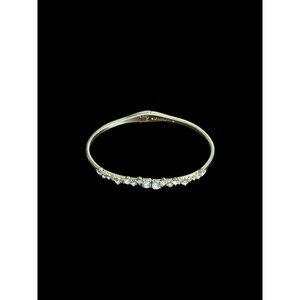 Givenchy Silver Multi Crystal Rhinestone Hinge Gorgeous Designer Bracelet Rare